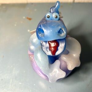 Northern Lights Candle DRAGON Hatched From Egg Rare Blue